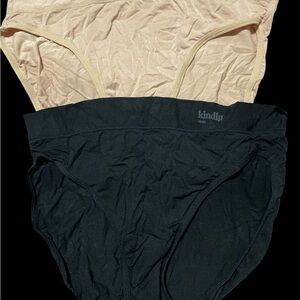 Kindly Yours Black and Beige Bikini Underwear 4pk Large 12/14